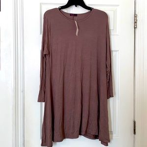 Curve oversized long sleeve t-shirt dress